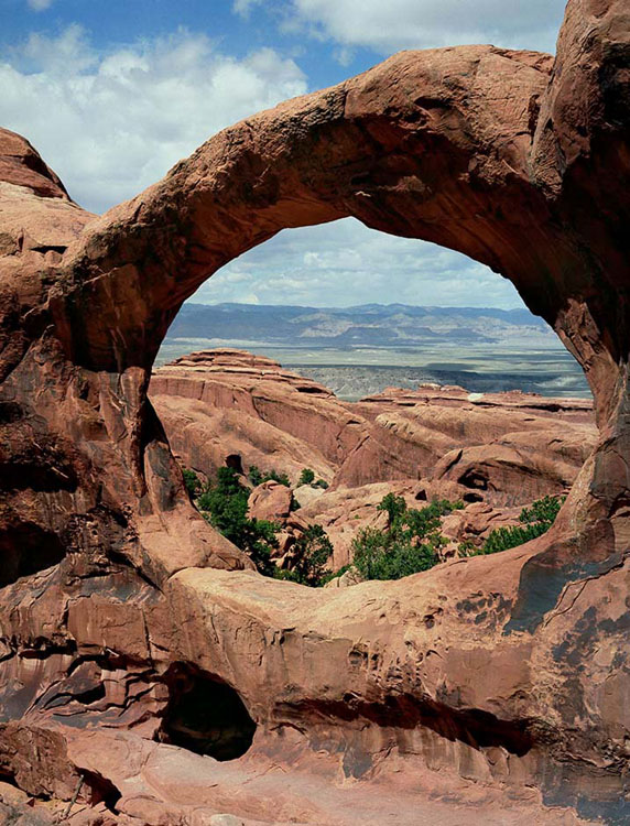 Double-O arch in Arches National Park, UT