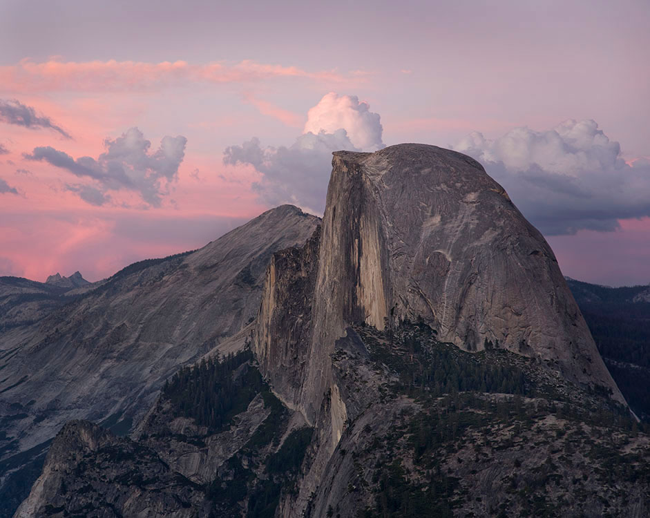 Half Dome viewed from Glacier Point near dusk in Yosemite Nat. Park